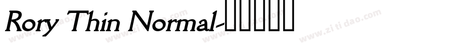 Rory Thin Normal字体转换